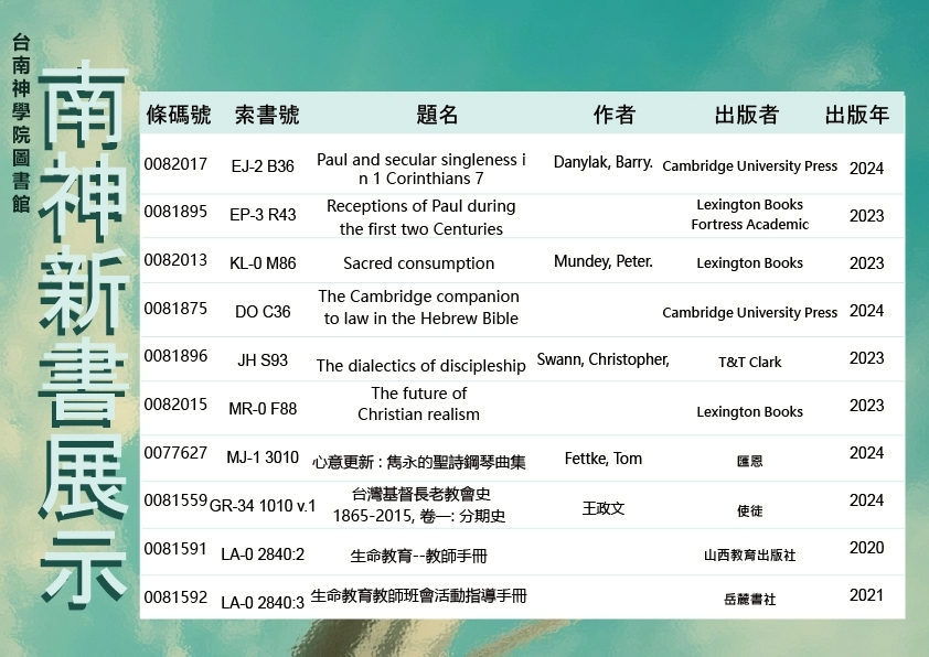 Book Display 2025/04/14~2025/04/25(2/3)