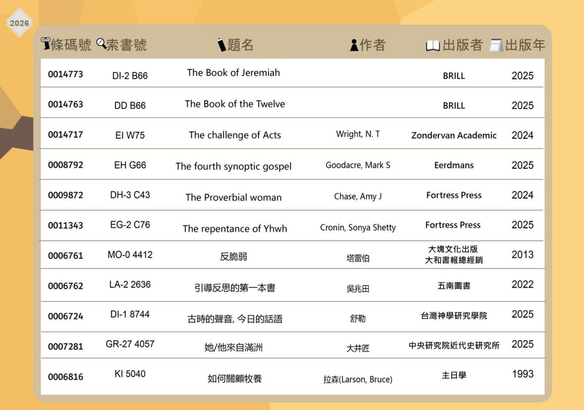 2026.09.21-2026.10.02新書展示(2/3)